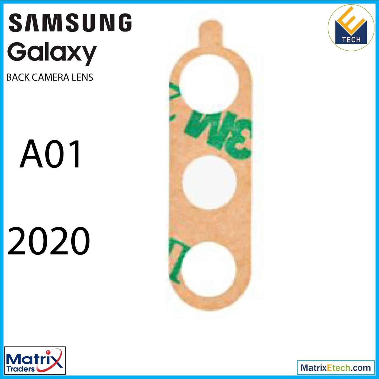 Samsung Galaxy A01 (A015 2020) Back Camera Lens With Adhesive - Matrix Traders