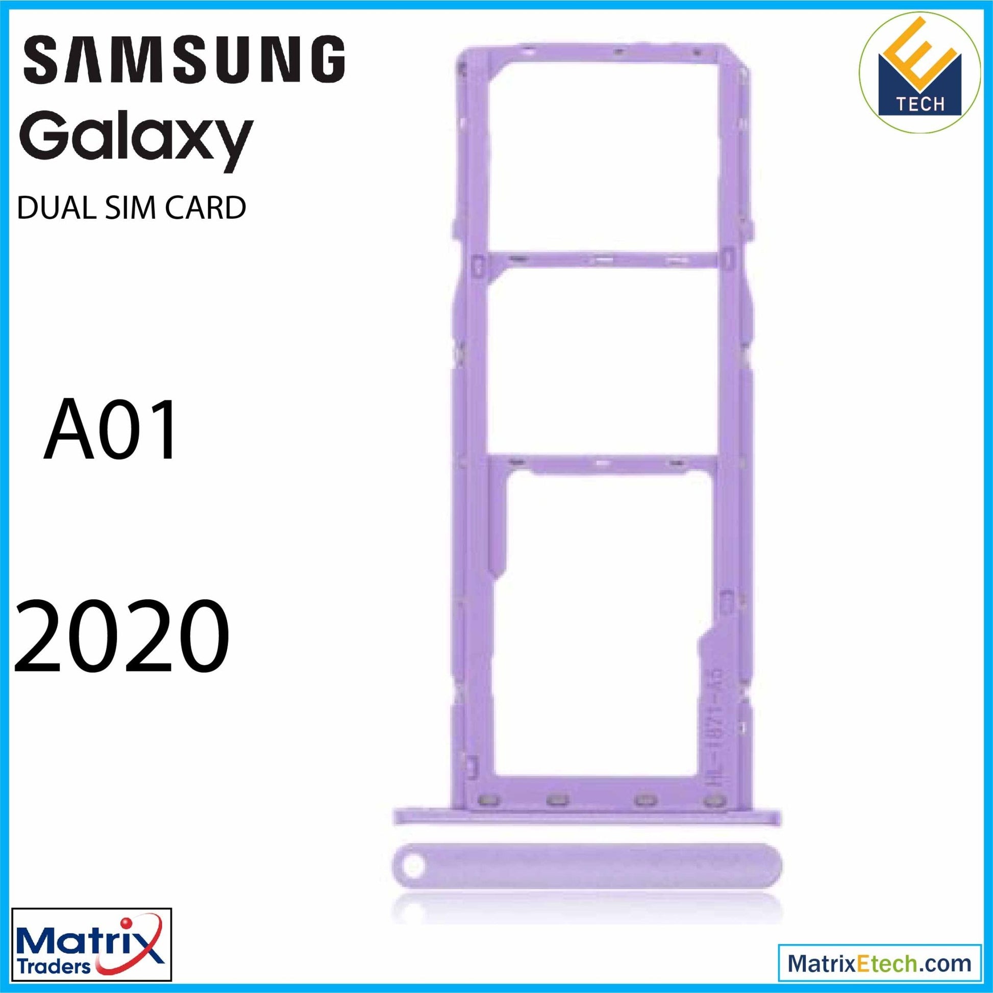 Samsung Galaxy A01 (A015 2020) Dual Sim Card Tray - Matrix Traders