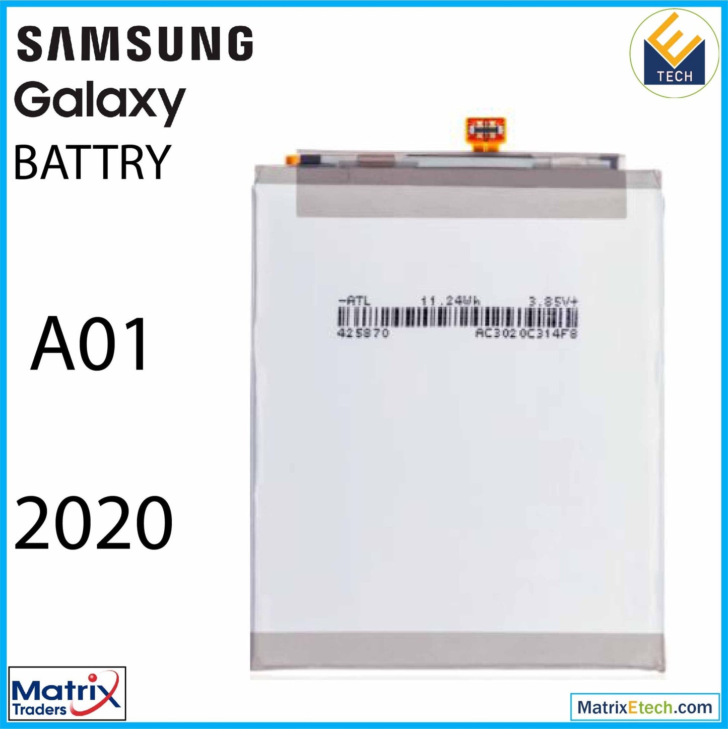 Samsung Galaxy A01 (A015 2020) Replacement Battery (GB31241 - 2014) - Matrix Traders