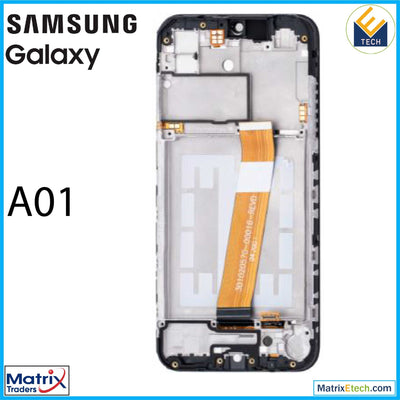 Samsung Galaxy A01 LCD Assembly With Frame (Aftermarket Plus) - Matrix Traders