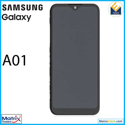 Samsung Galaxy A01 LCD Assembly With Frame (Global Model) (Micro USB Frame) (Refurbished) - Matrix Traders