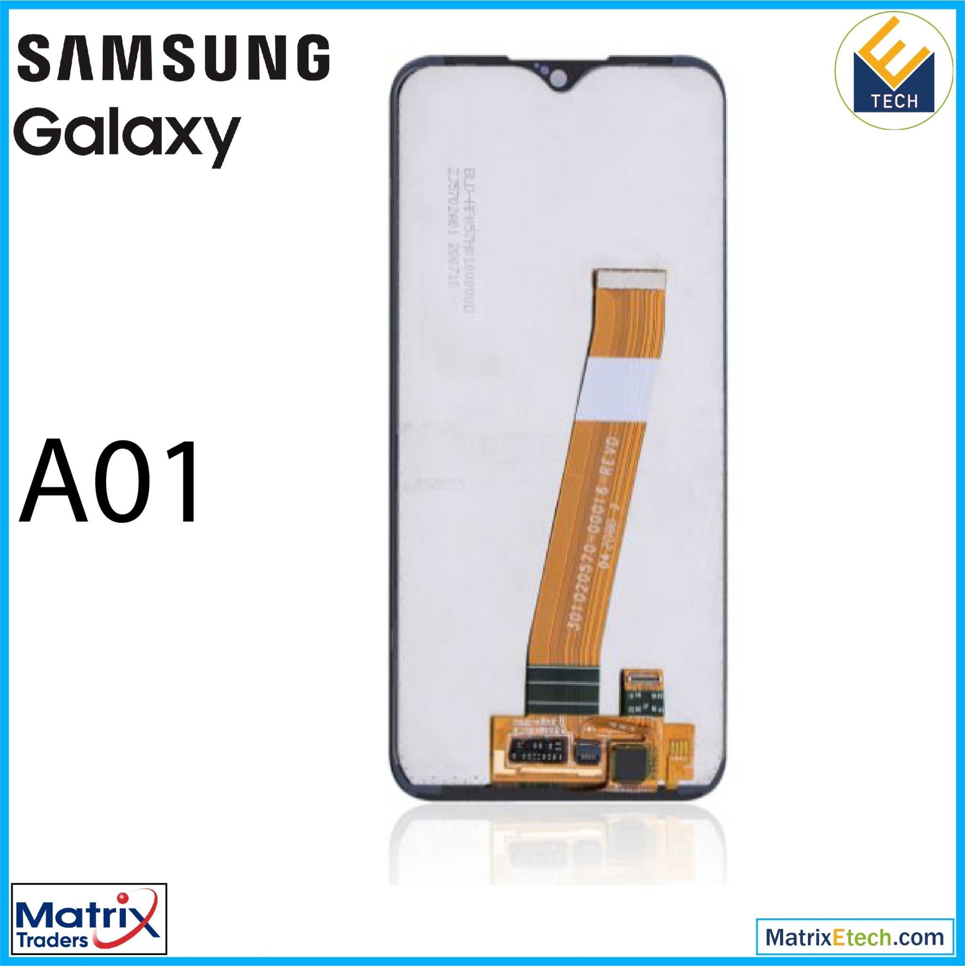 Samsung Galaxy A01 LCD Assembly Without Frame (Global Model) (Micro USB Frame) (Refurbished) - Matrix Traders