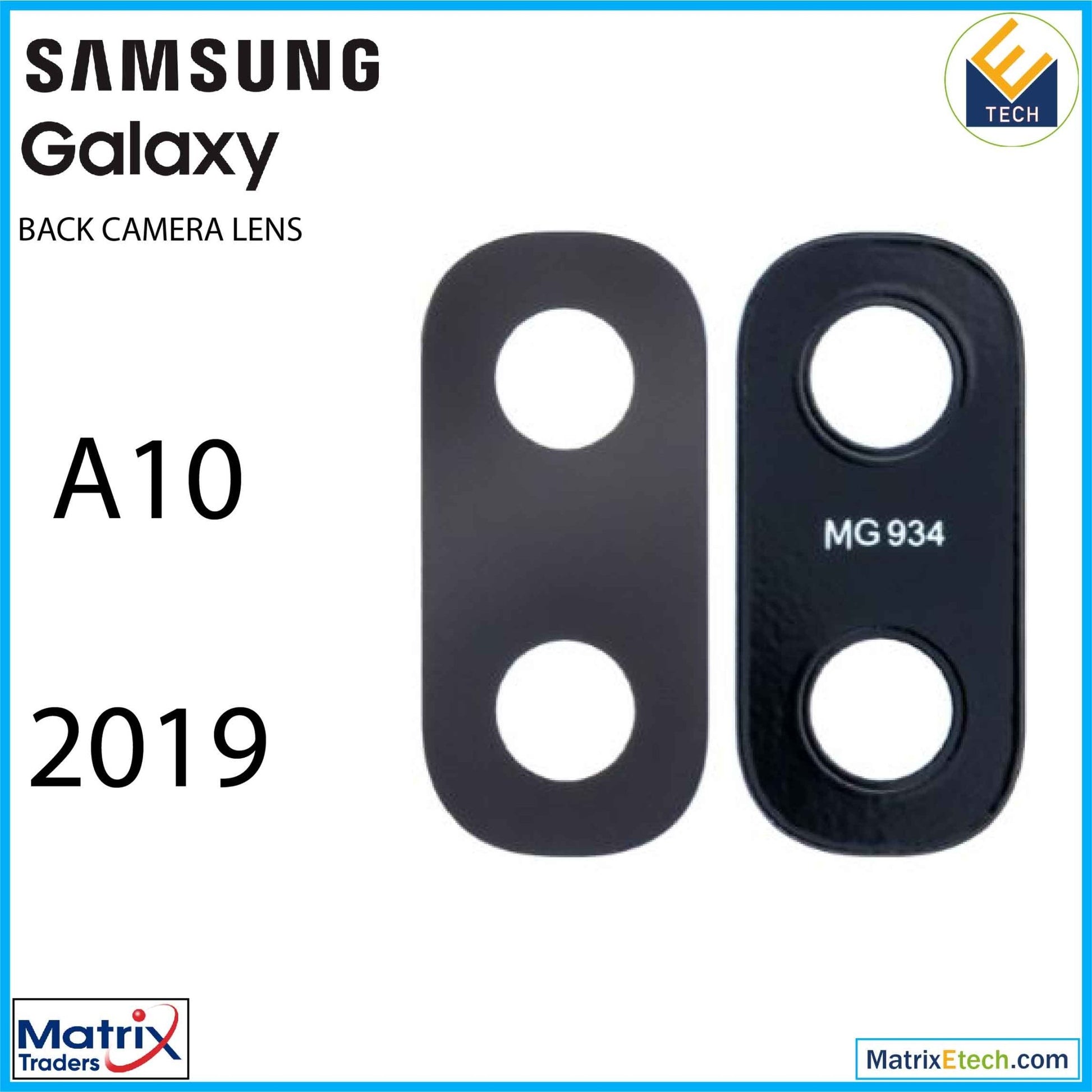 Samsung Galaxy A10 (A105 2019) Back Camera Lens With Adhesive (10 Pack) - Matrix Traders