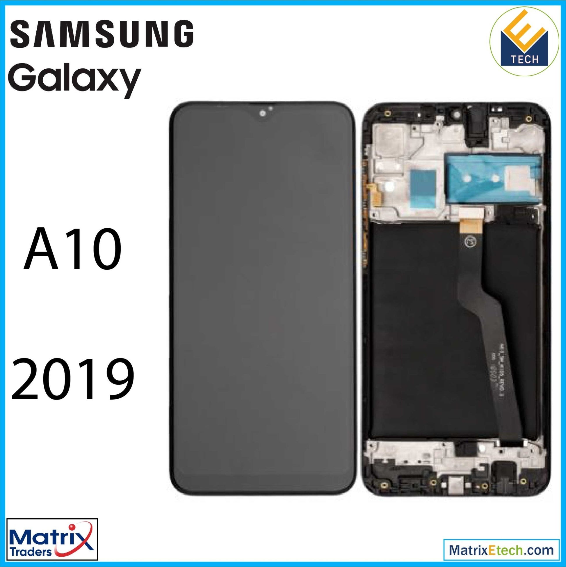 Samsung Galaxy A10 (A105 2019) LCD Assembly With Frame (Single Card Version) (Aftermarket Plus) - Matrix Traders