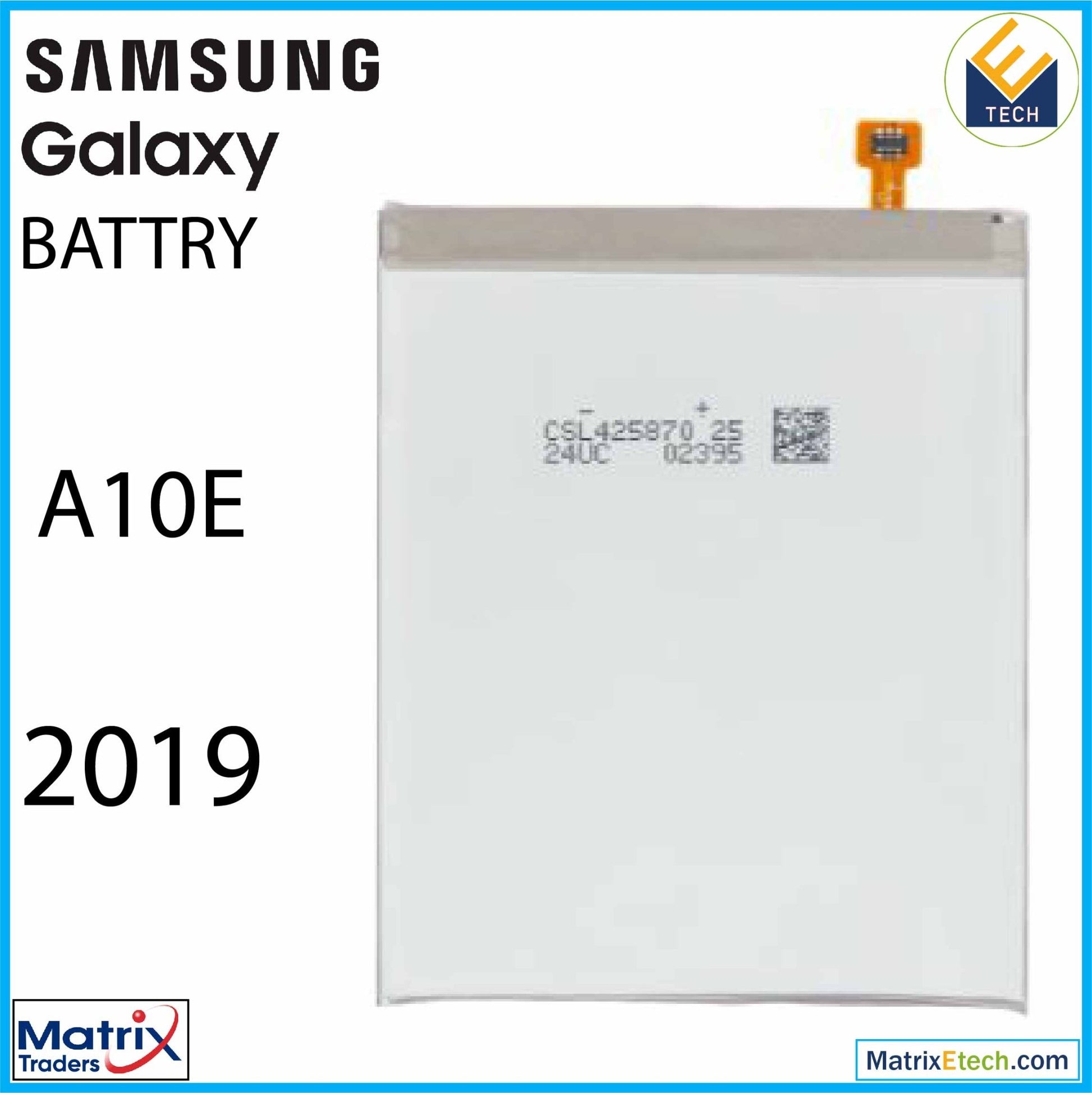 Samsung Galaxy A10E (A102 2019) Replacement Battery (EB - BA202ABU) - Matrix Traders