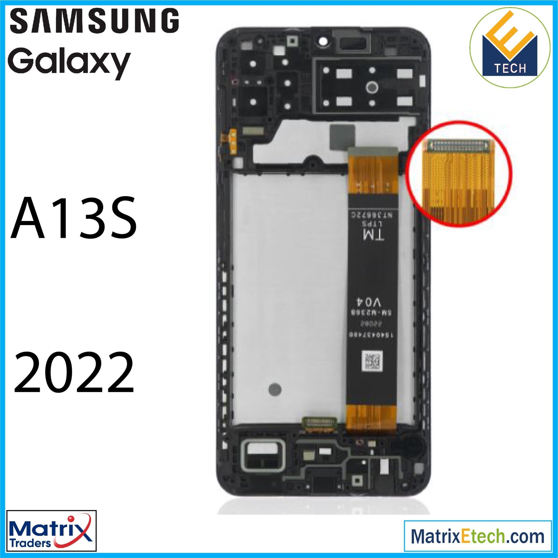 Samsung Galaxy A13s 5G (A137 2022) LCD Assembly With Frame (Service Pack) - Matrix Traders