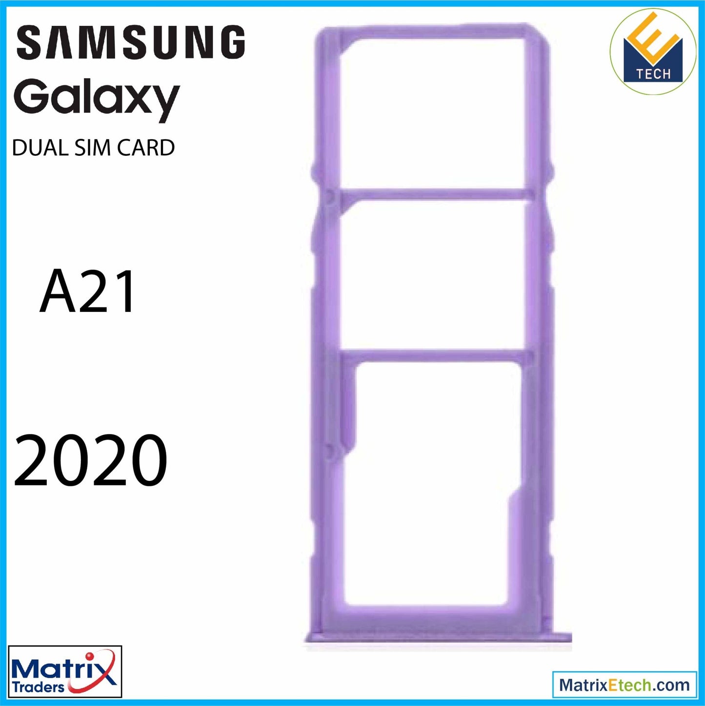 Samsung Galaxy A21 (A215 2020) Dual Sim Card Tray - Matrix Traders