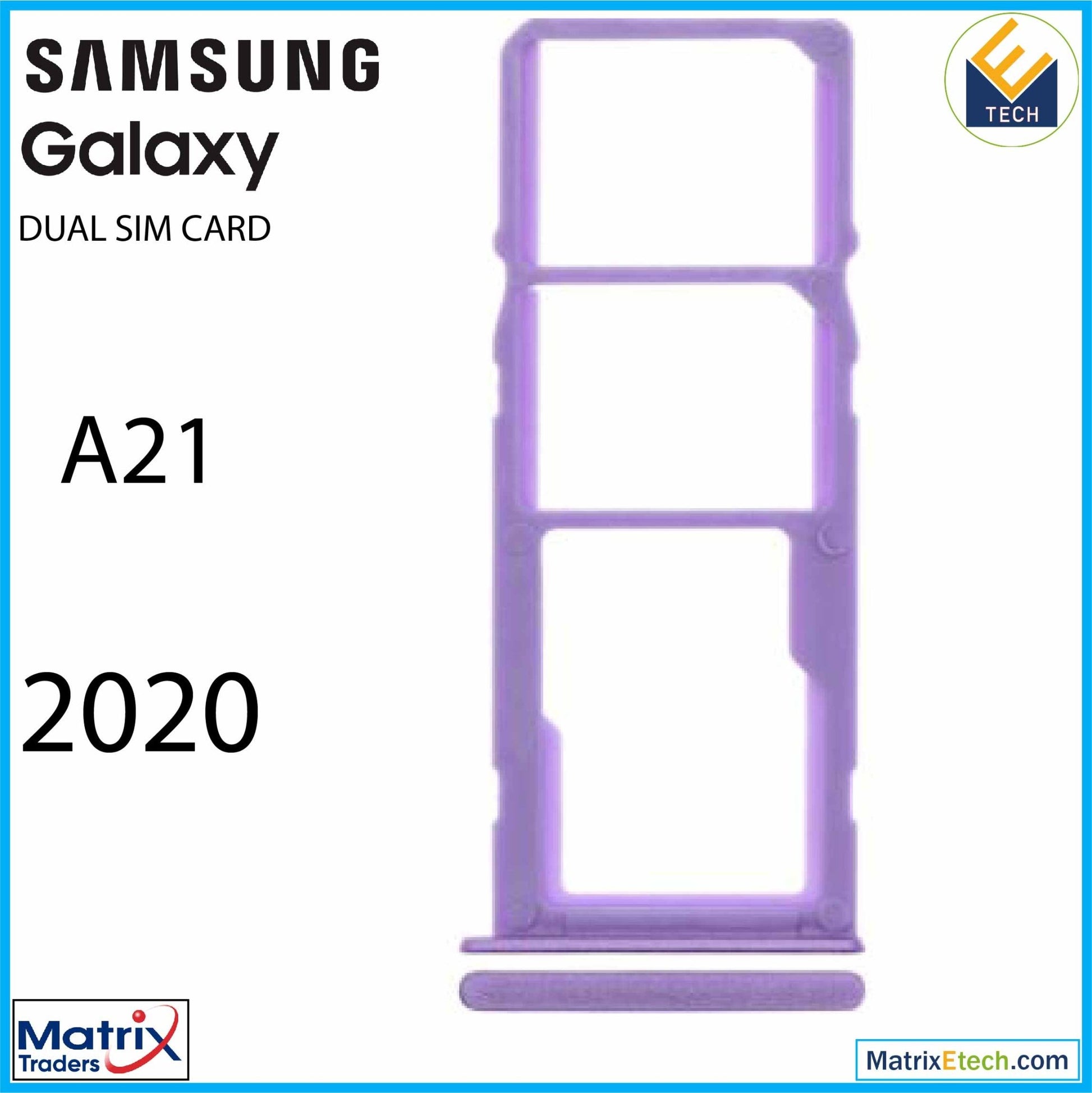 Samsung Galaxy A21 (A215 2020) Dual Sim Card Tray - Matrix Traders