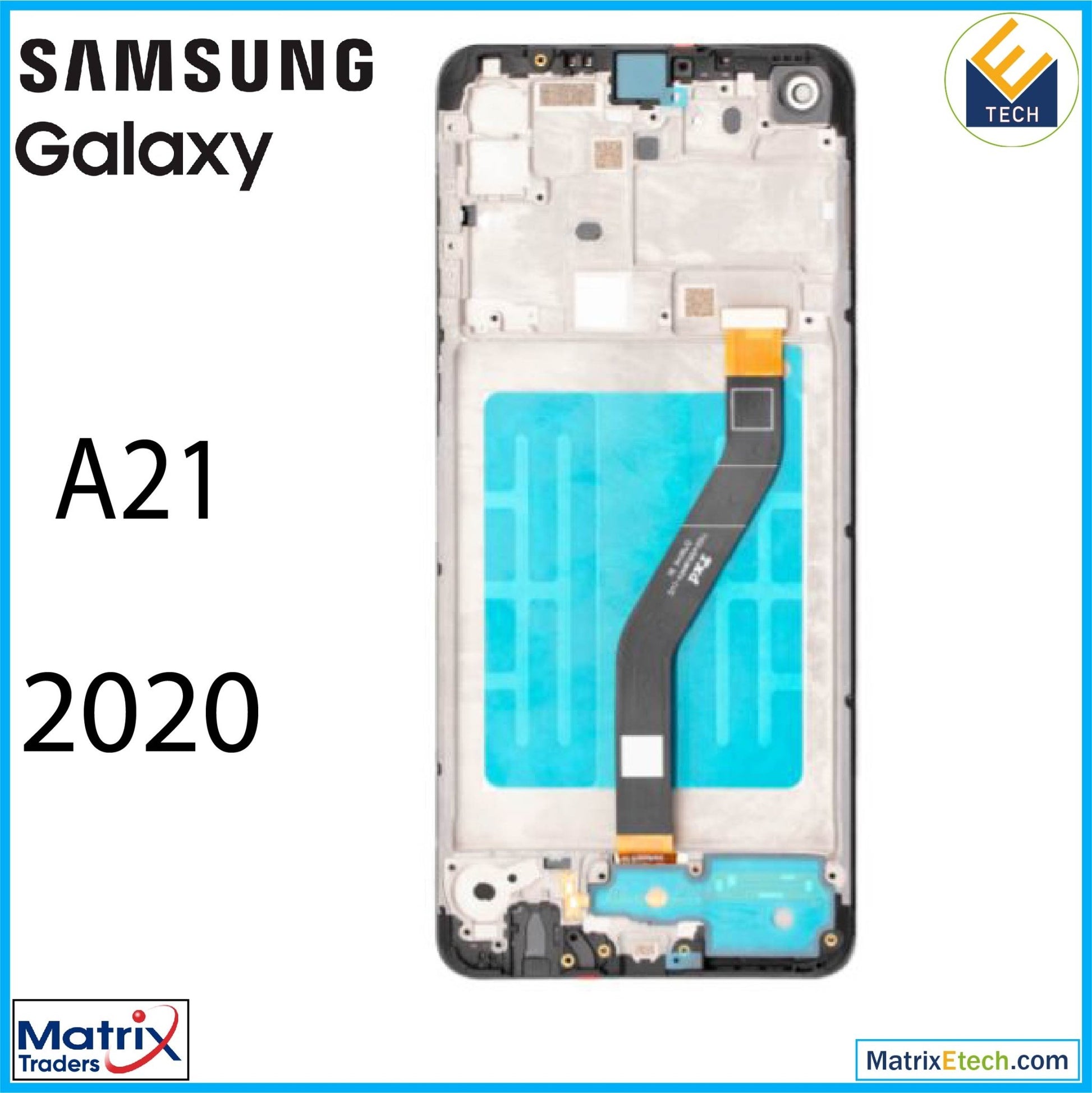 Samsung Galaxy A21 (A215 2020) LCD Assembly With Frame (Aftermarket Plus) - Matrix Traders