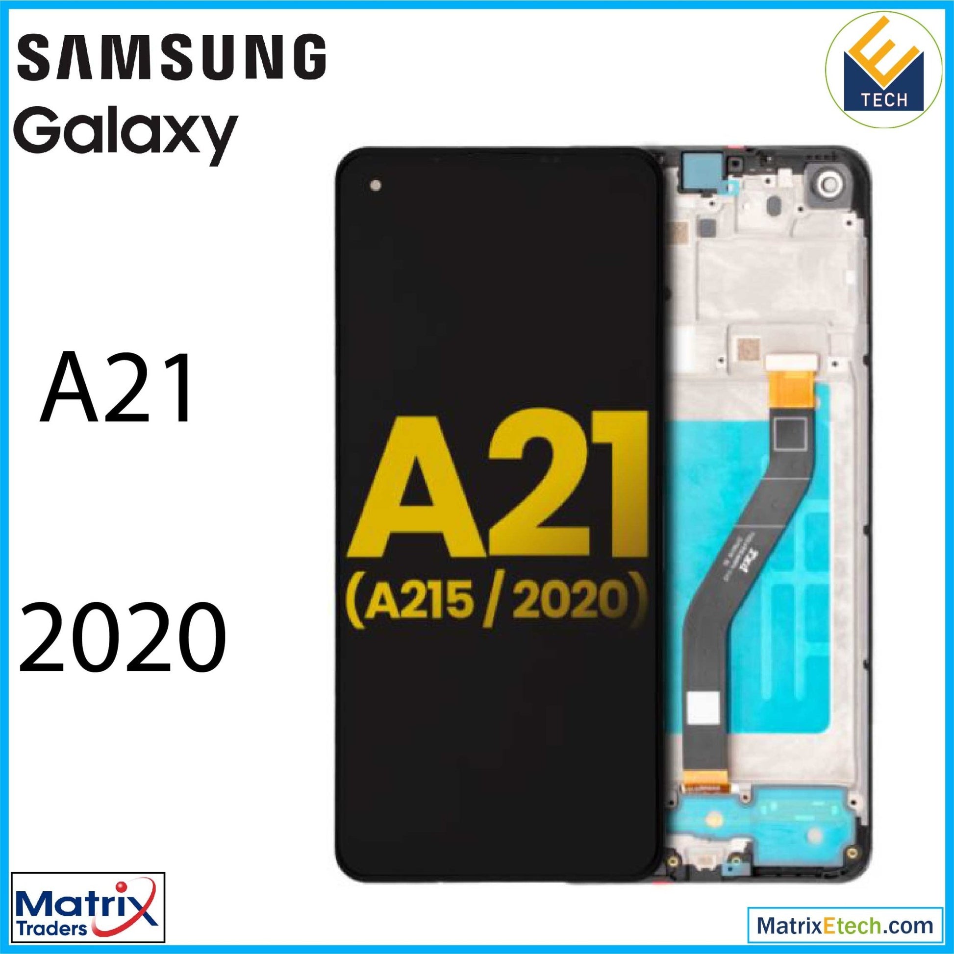 Samsung Galaxy A21 (A215 2020) LCD Assembly With Frame (All Colors) - Matrix Traders