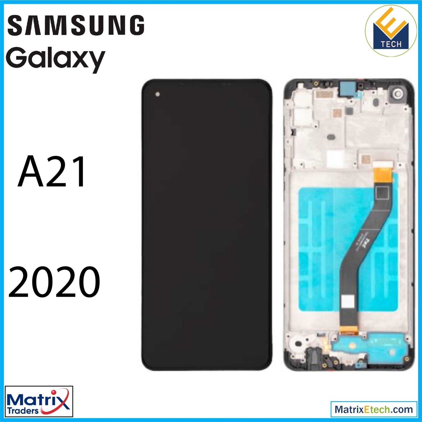 Samsung Galaxy A21 (A215 2020) LCD Assembly With Frame (All Colors) - Matrix Traders