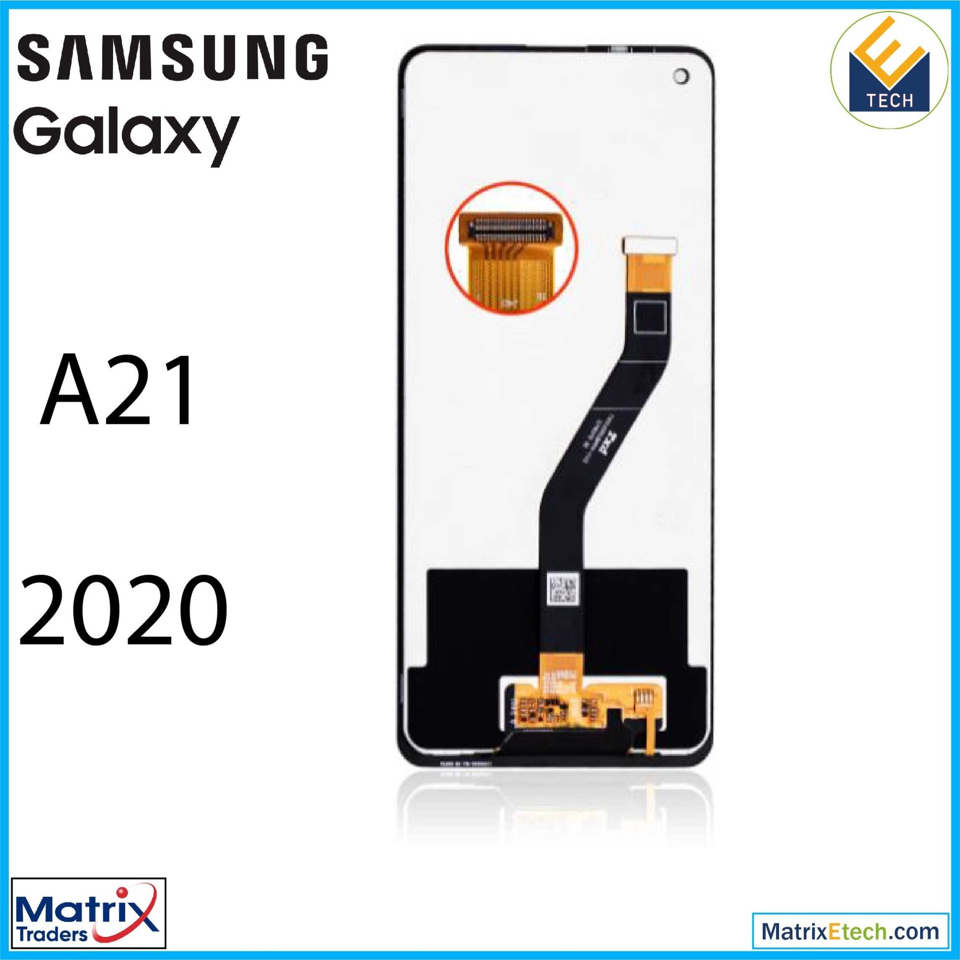 Samsung Galaxy A21 (A215 2020) LCD Assembly Without Frame (Refurbished) - Matrix Traders