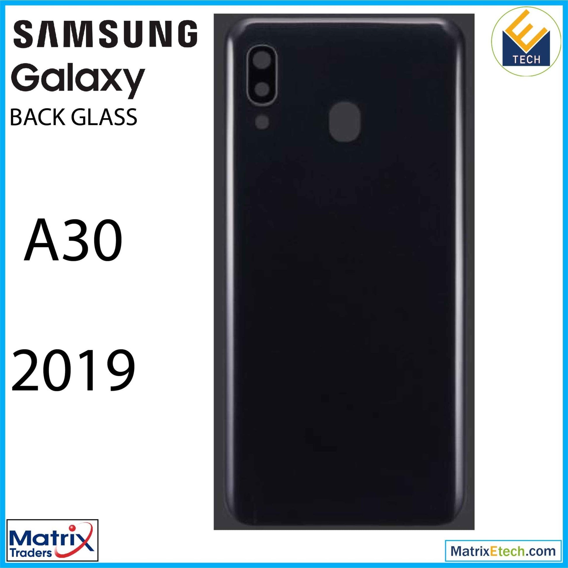 Samsung Galaxy A30 (A305 2019) Back cover Glass With Camera Lens - Matrix Traders