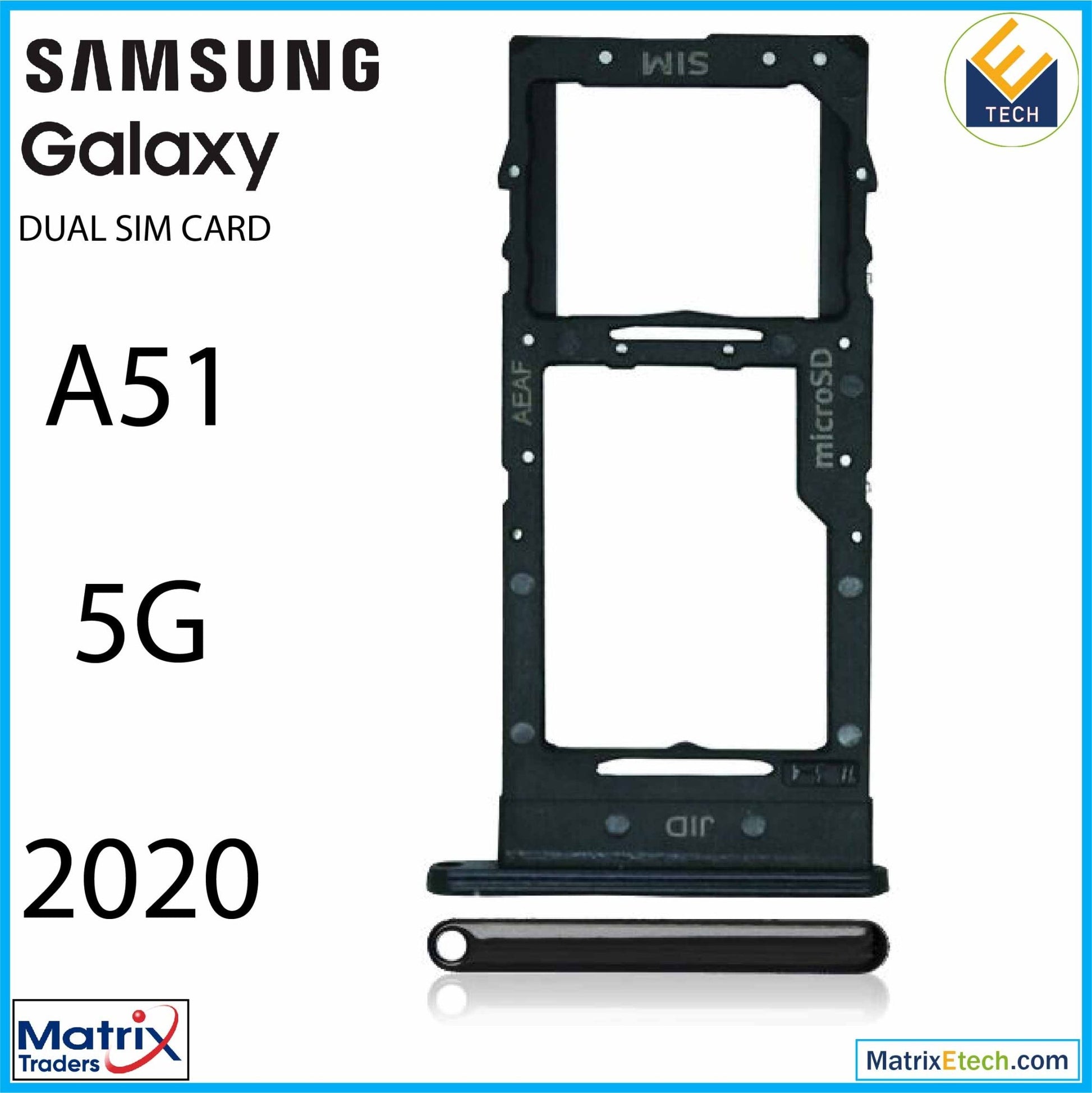 Samsung Galaxy A50S (A507 2019) Dual Sim Card Tray - Matrix Traders