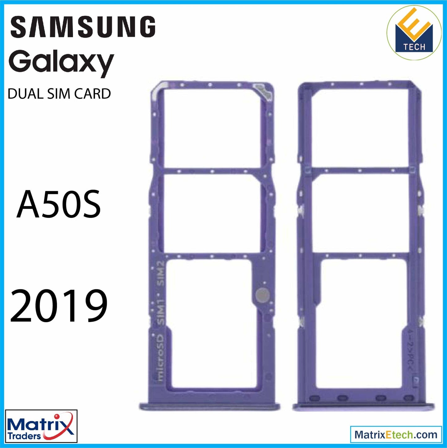 Samsung Galaxy A50S (A507 2019) Dual Sim Card Tray - Matrix Traders