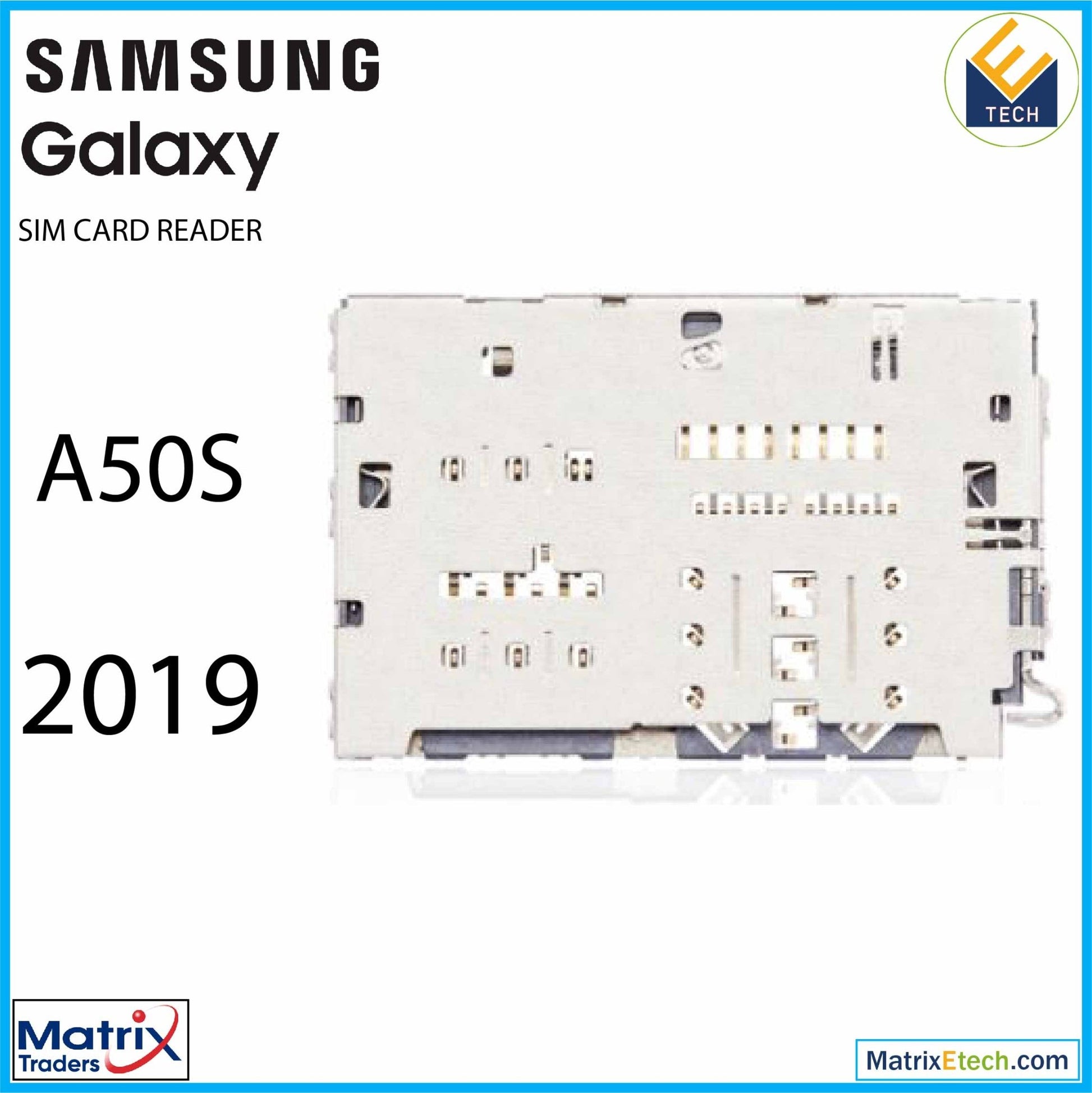 Samsung Galaxy A50S (A507 2019) Sim Card Reader (4 Piece Set) (Soldering Required) - Matrix Traders