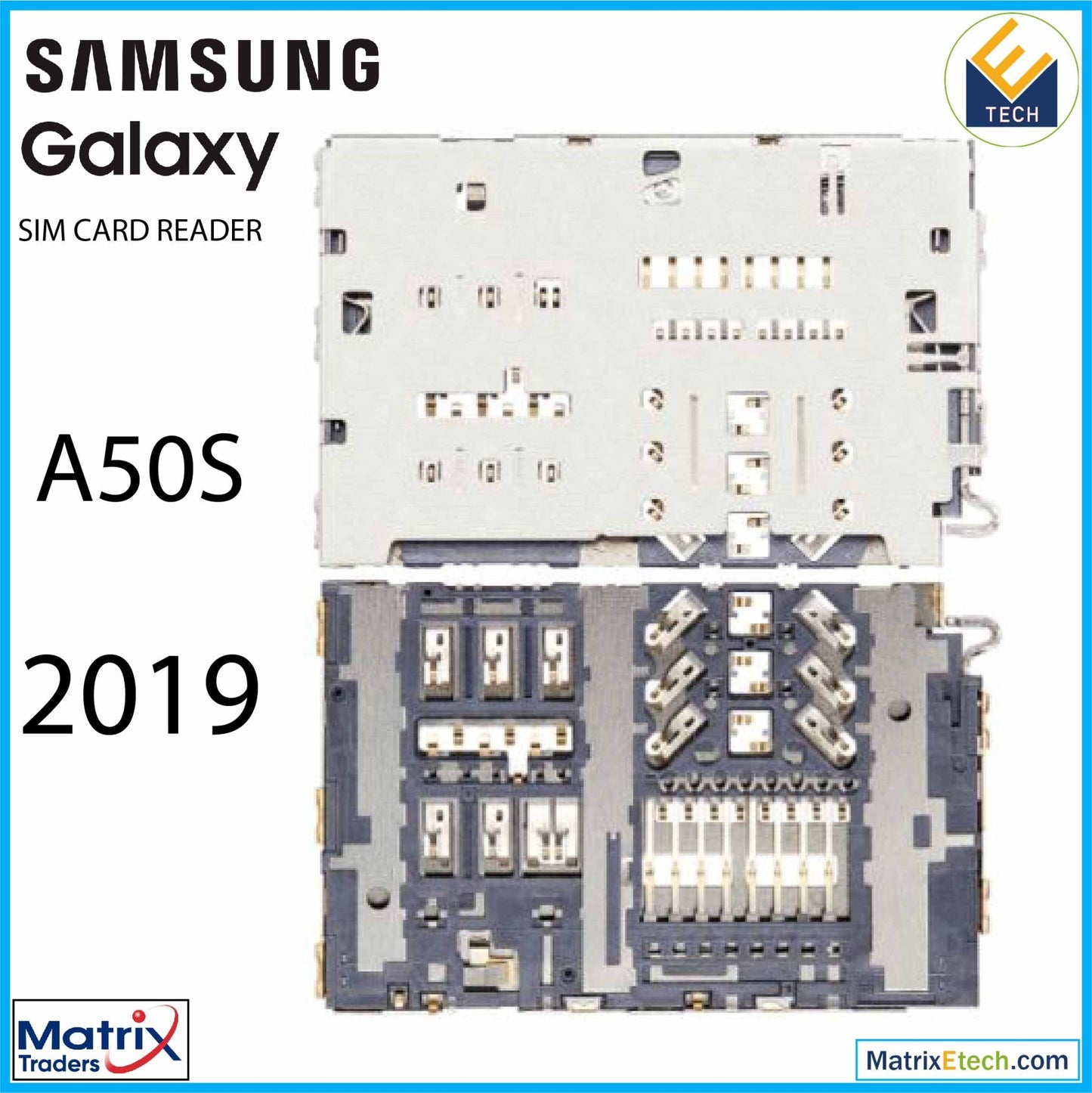 Samsung Galaxy A50S (A507 2019) Sim Card Reader (4 Piece Set) (Soldering Required) - Matrix Traders