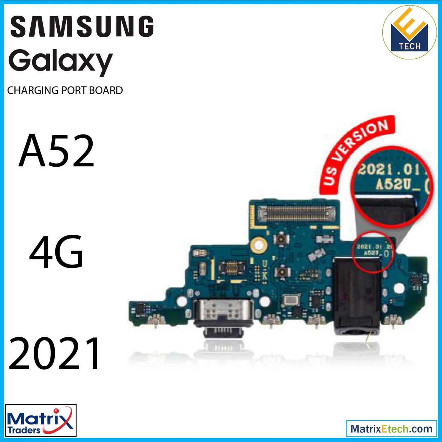 Samsung Galaxy A52 4G (A525 2021) Charging Port With Headphone Jack (US Version) - Matrix Traders