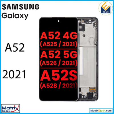 Samsung Galaxy A52 4G (A525 2021) OLED Assembly With Frame (6.46) (Aftermarket Plus) - Matrix Traders