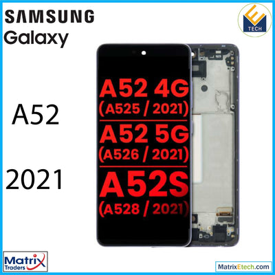 Samsung Galaxy A52 4G (A525 2021) OLED Assembly With Frame (6.46) (Aftermarket Plus) - Matrix Traders