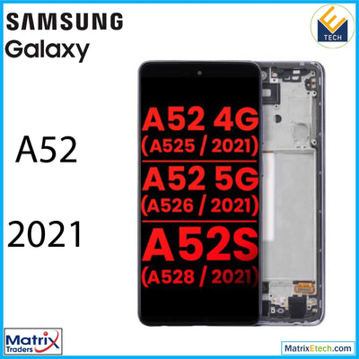 Samsung Galaxy A52 4G (A525 2021) OLED Assembly With Frame (6.46) (Aftermarket Plus) - Matrix Traders