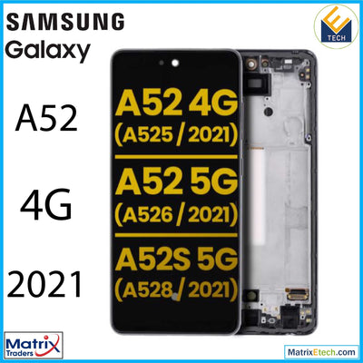 Samsung Galaxy A52 4G (A525 2021) OLED Assembly With Frame (Refurbished) - Matrix Traders