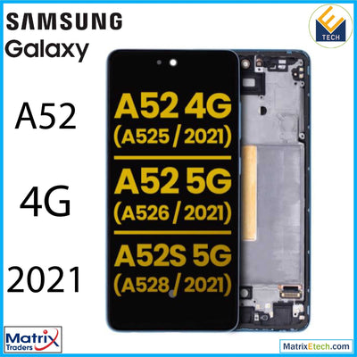 Samsung Galaxy A52 4G (A525 2021) OLED Assembly With Frame (Refurbished) - Matrix Traders