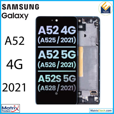 Samsung Galaxy A52 4G (A525 2021) OLED Assembly With Frame (Service Pack) - Matrix Traders