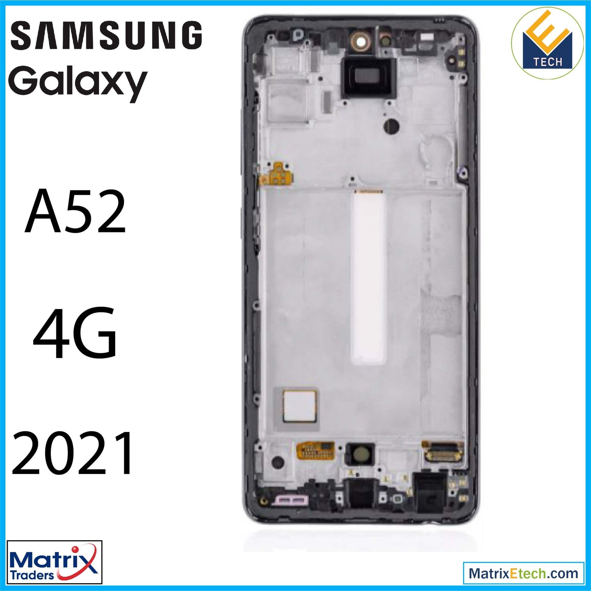 Samsung Galaxy A52 4G (A525 2021) OLED Assembly With Frame (Service Pack) - Matrix Traders