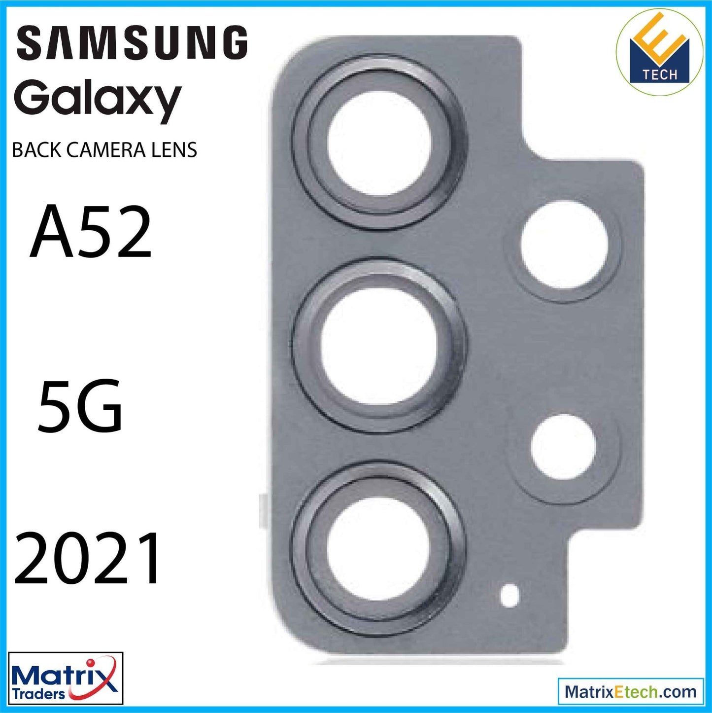 Samsung Galaxy A52 5G (A526 2021) Back Camera Lens Glass Ring Protective Cover - Matrix Traders