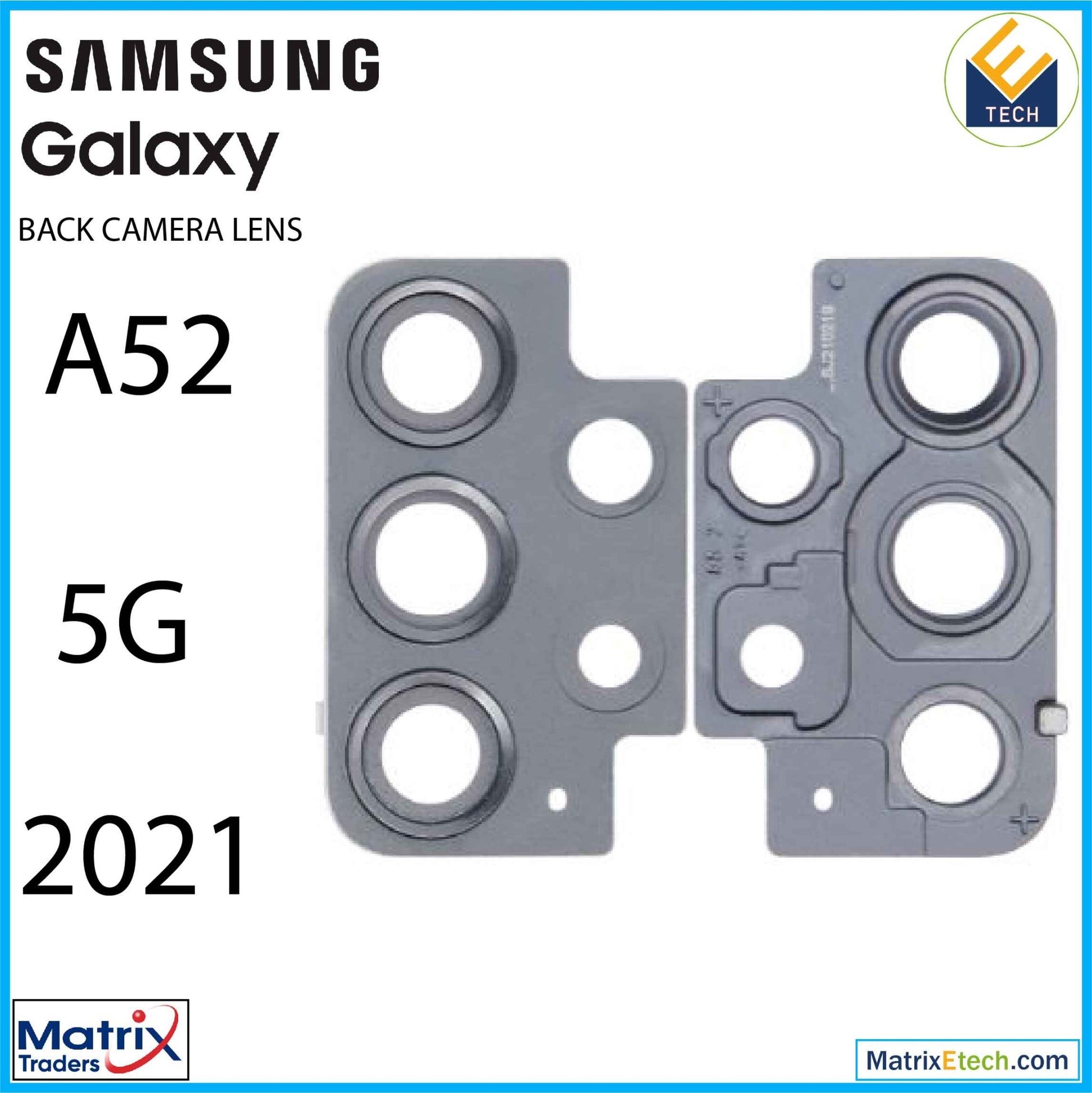 Samsung Galaxy A52 5G (A526 2021) Back Camera Lens Glass Ring Protective Cover - Matrix Traders