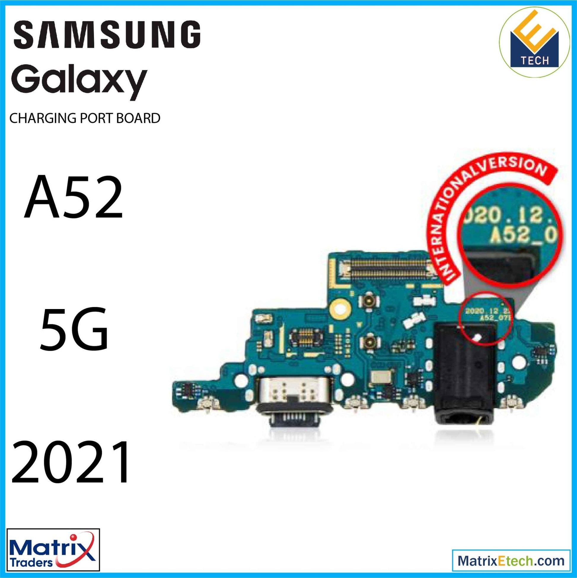 Samsung Galaxy A52 5G (A526 2021) Charging Port With Headphone Jack (International Version) - Matrix Traders