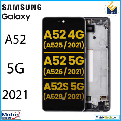 Samsung Galaxy A52 5G (A526 2021) OLED Assembly With Frame (Refurbished) - Matrix Traders