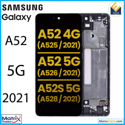 Samsung Galaxy A52 5G (A526 2021) OLED Assembly With Frame (Refurbished) - Matrix Traders