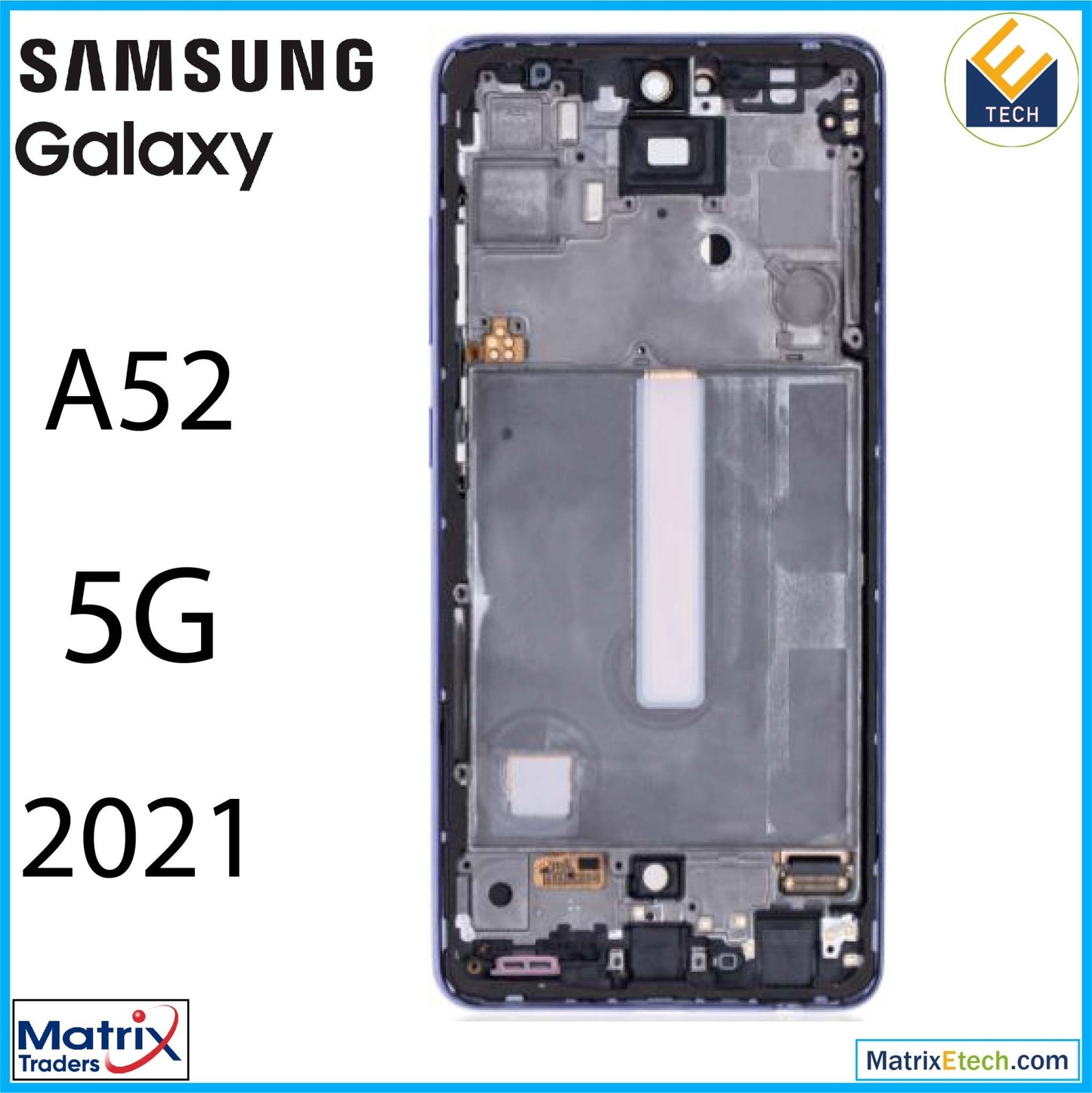 Samsung Galaxy A52 5G (A526 2021) OLED Assembly With Frame (Service Pack) - Matrix Traders