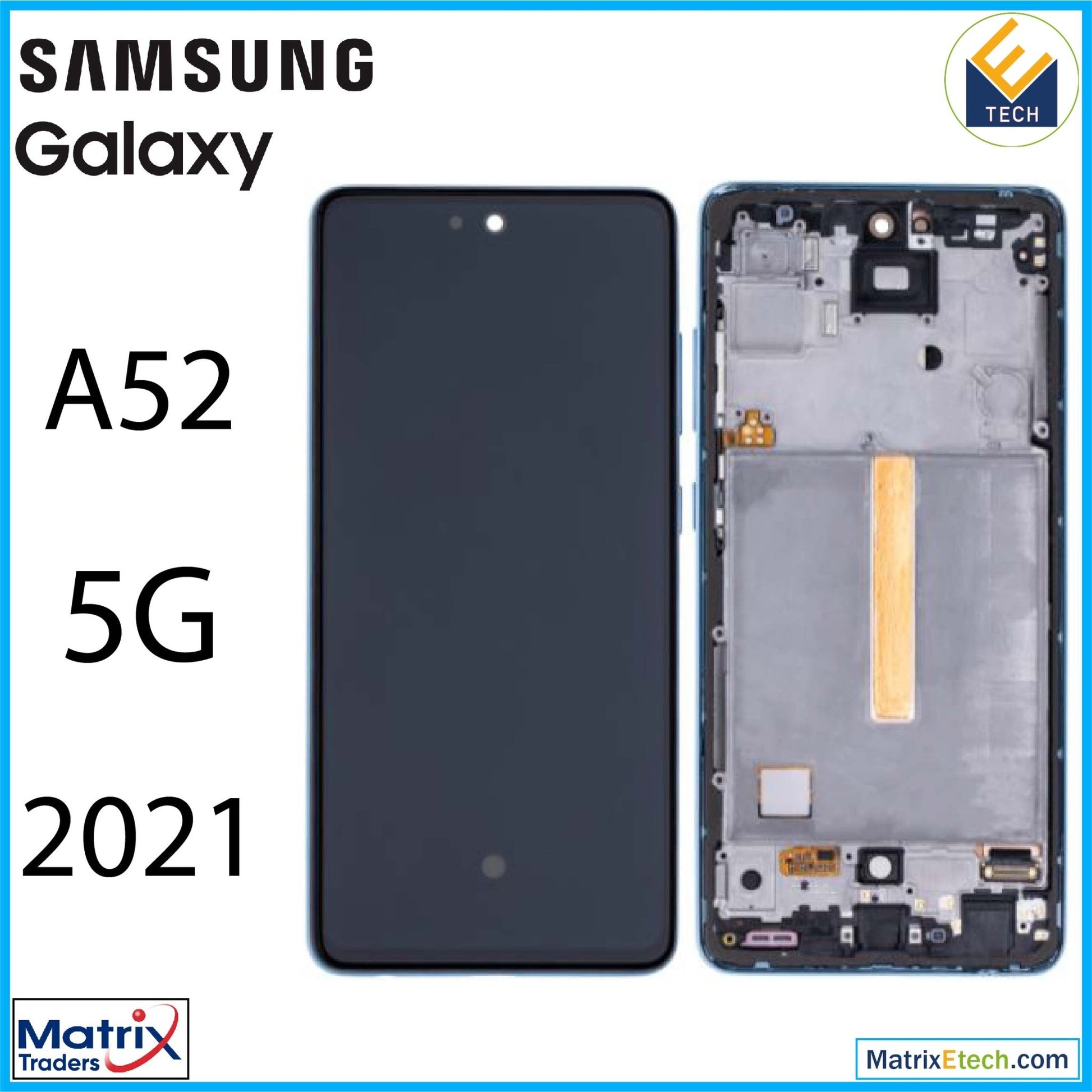 Samsung Galaxy A52 5G (A526 2021) OLED Assembly With Frame (Service Pack) - Matrix Traders