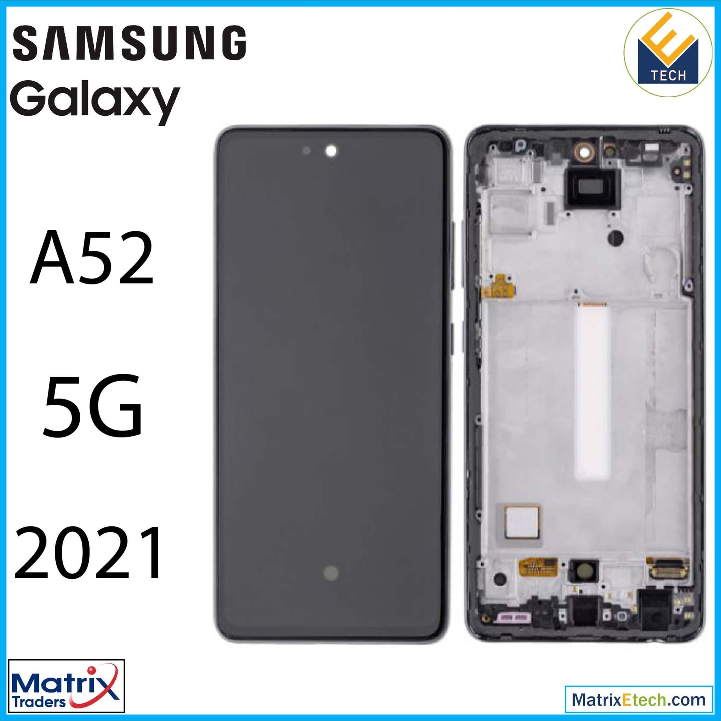 Samsung Galaxy A52 5G (A526 2021) OLED Assembly With Frame (Service Pack) - Matrix Traders