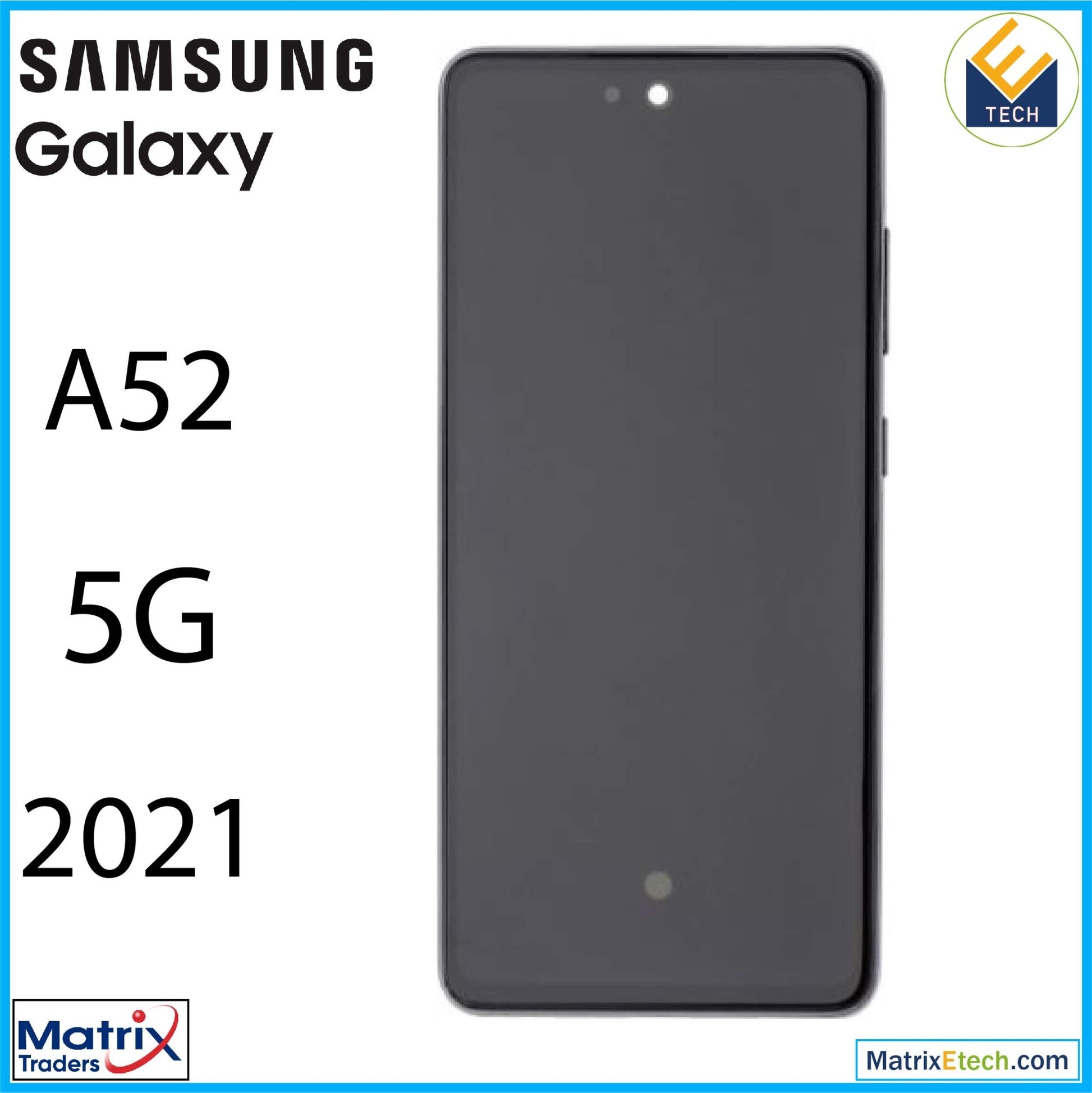 Samsung Galaxy A52 5G (A526 2021) OLED Assembly With Frame (Service Pack) - Matrix Traders