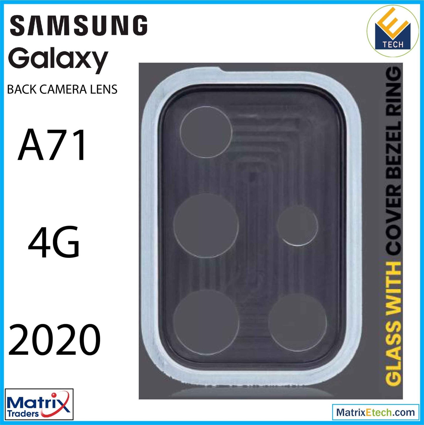 Samsung Galaxy A71 4G (A715 2020) Back Camera Lens With Cover Bezel Ring - Matrix Traders