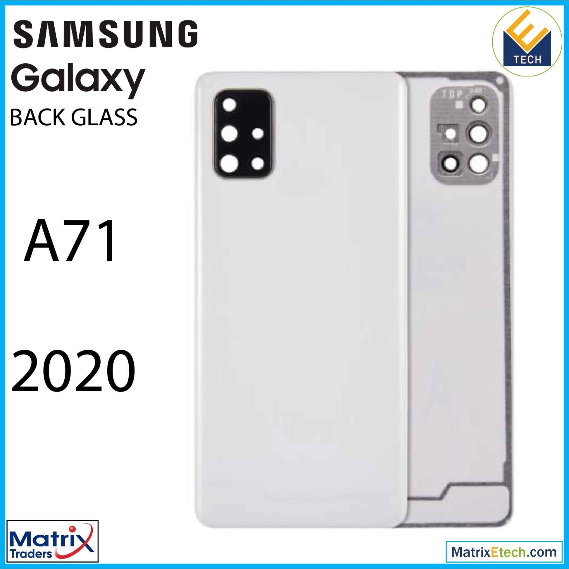 Samsung Galaxy A71 (A715 2020) Back cover Glass With Camera Lens - Matrix Traders