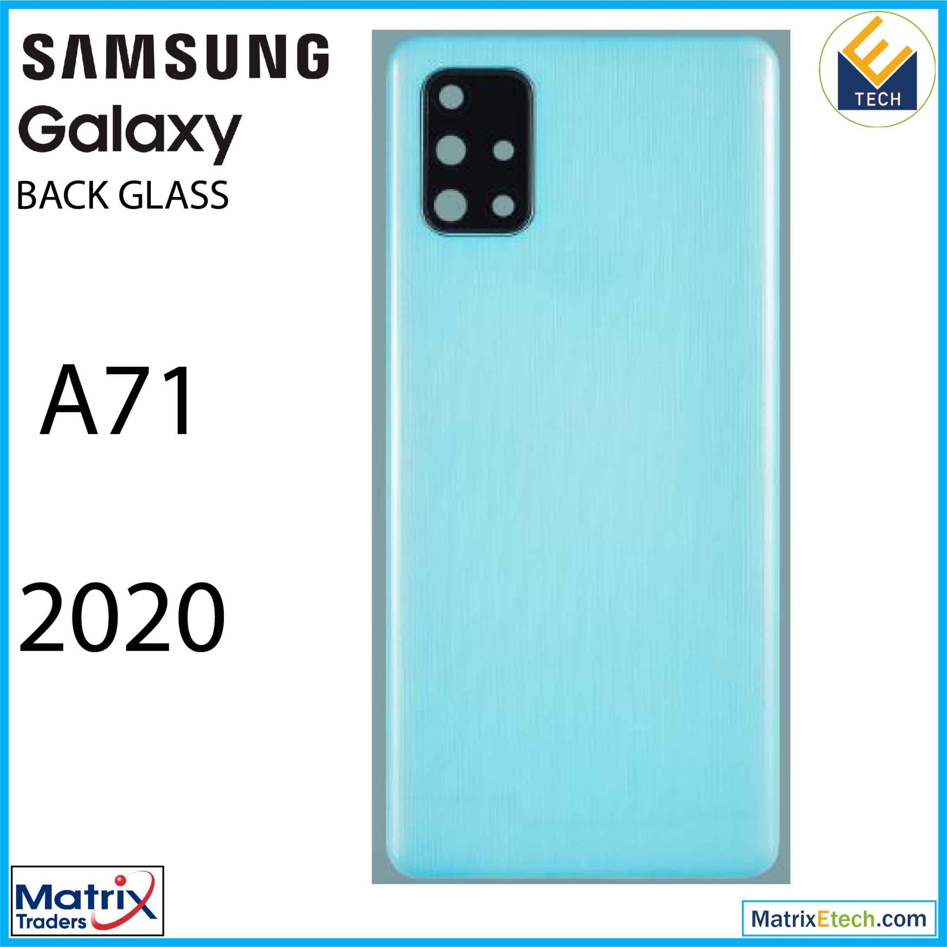 Samsung Galaxy A71 (A715 2020) Back cover Glass With Camera Lens - Matrix Traders