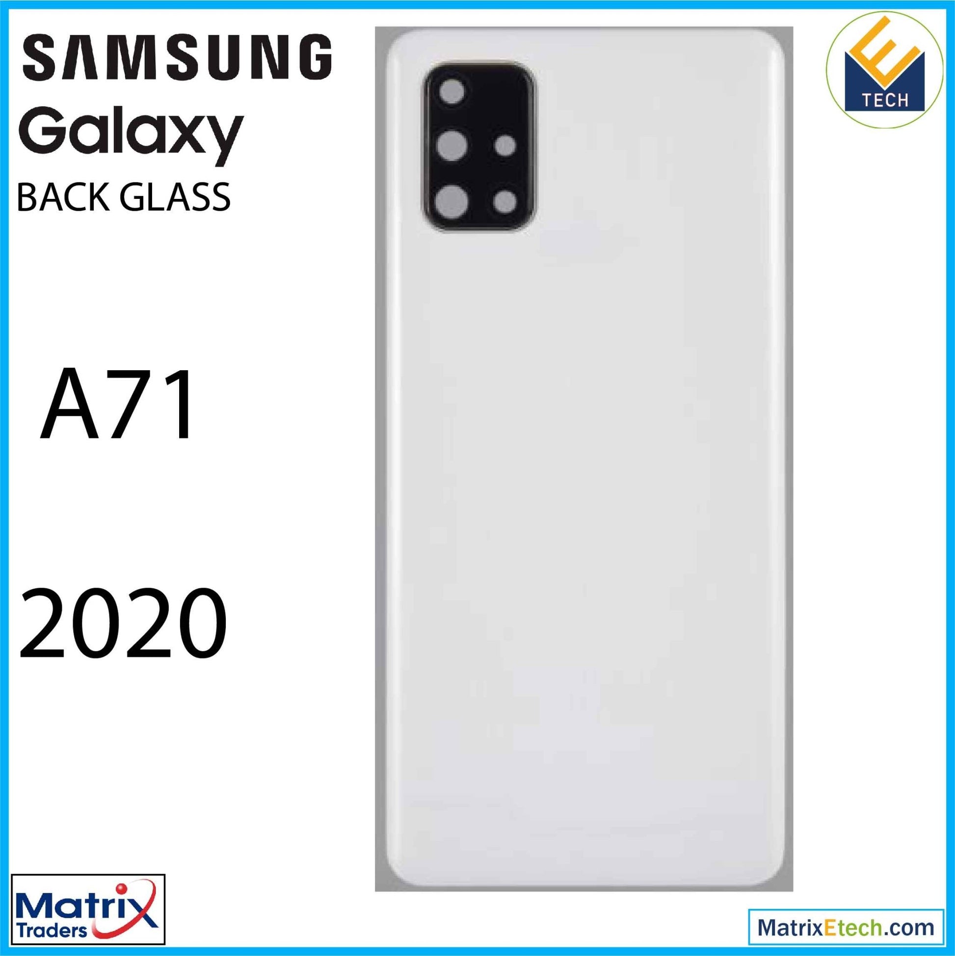 Samsung Galaxy A71 (A715 2020) Back cover Glass With Camera Lens - Matrix Traders