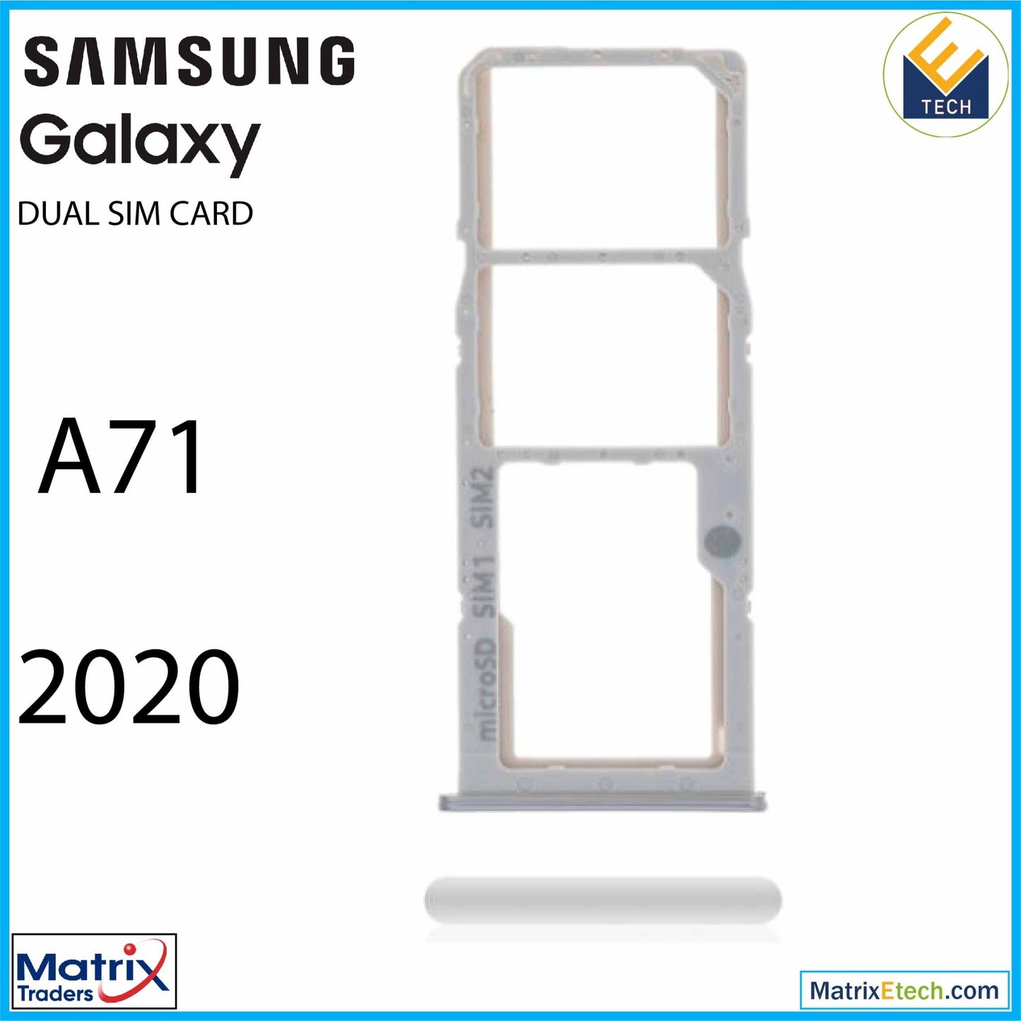 Samsung Galaxy A71 (A715 2020) Dual Sim Card Tray - Matrix Traders