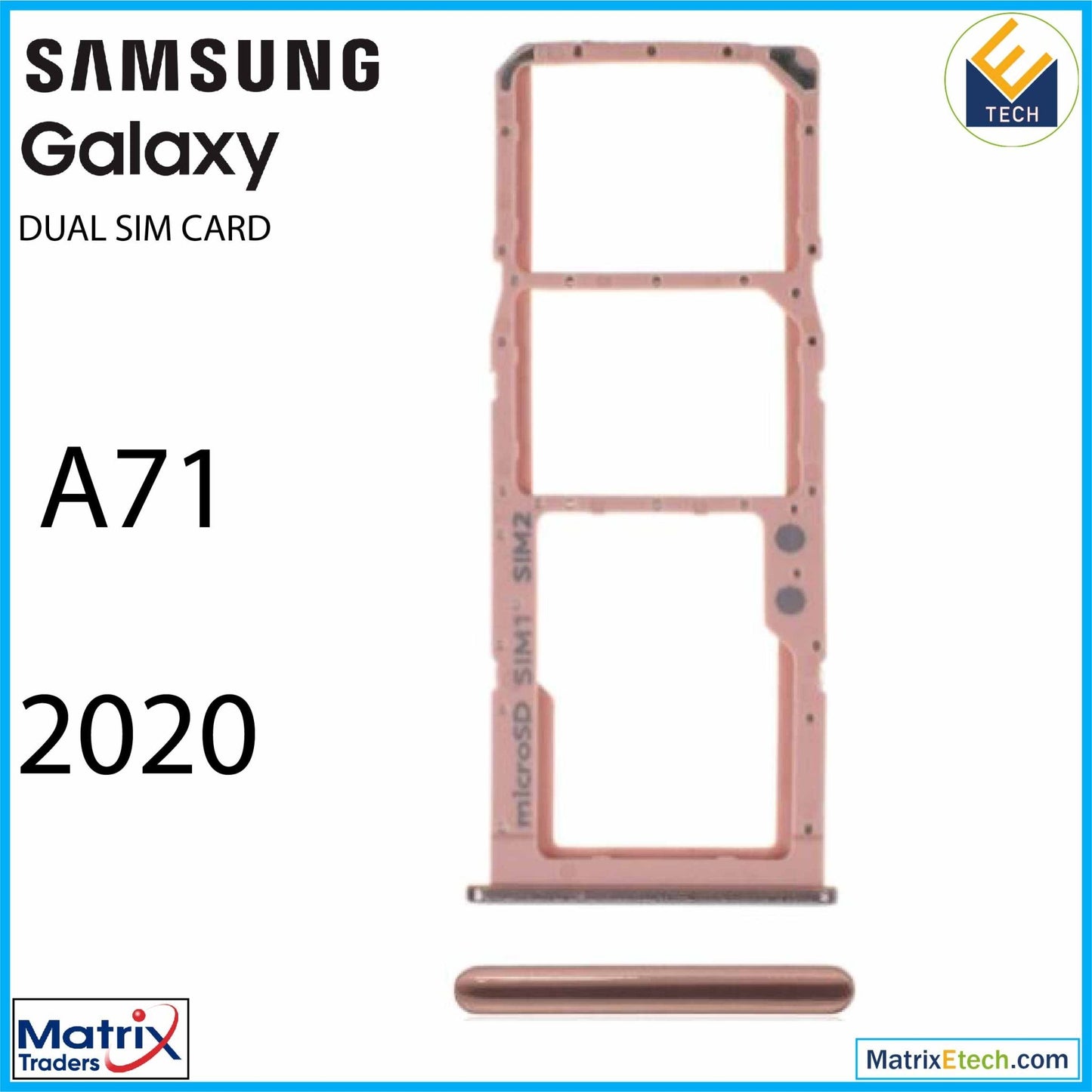 Samsung Galaxy A71 (A715 2020) Dual Sim Card Tray - Matrix Traders