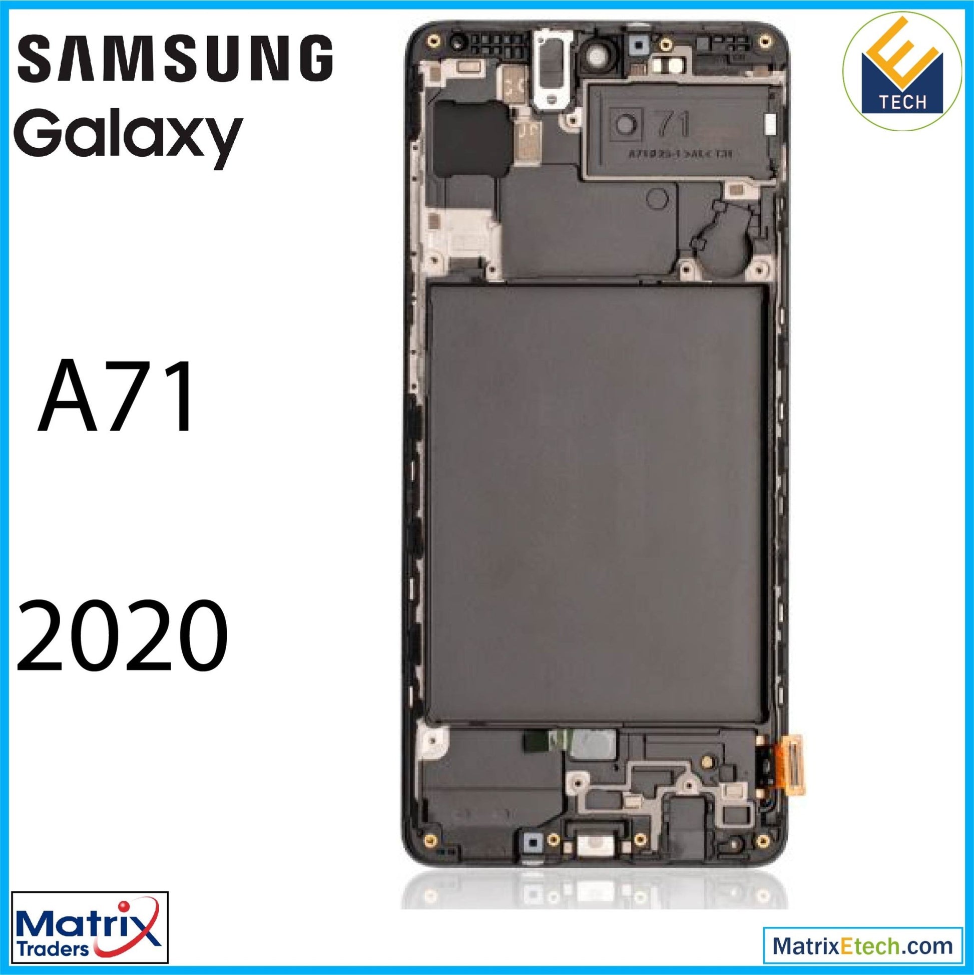 Samsung Galaxy A71 (A715 2020) OLED Assembly With Frame (6.36) (Aftermarket Plus Hard) - Matrix Traders