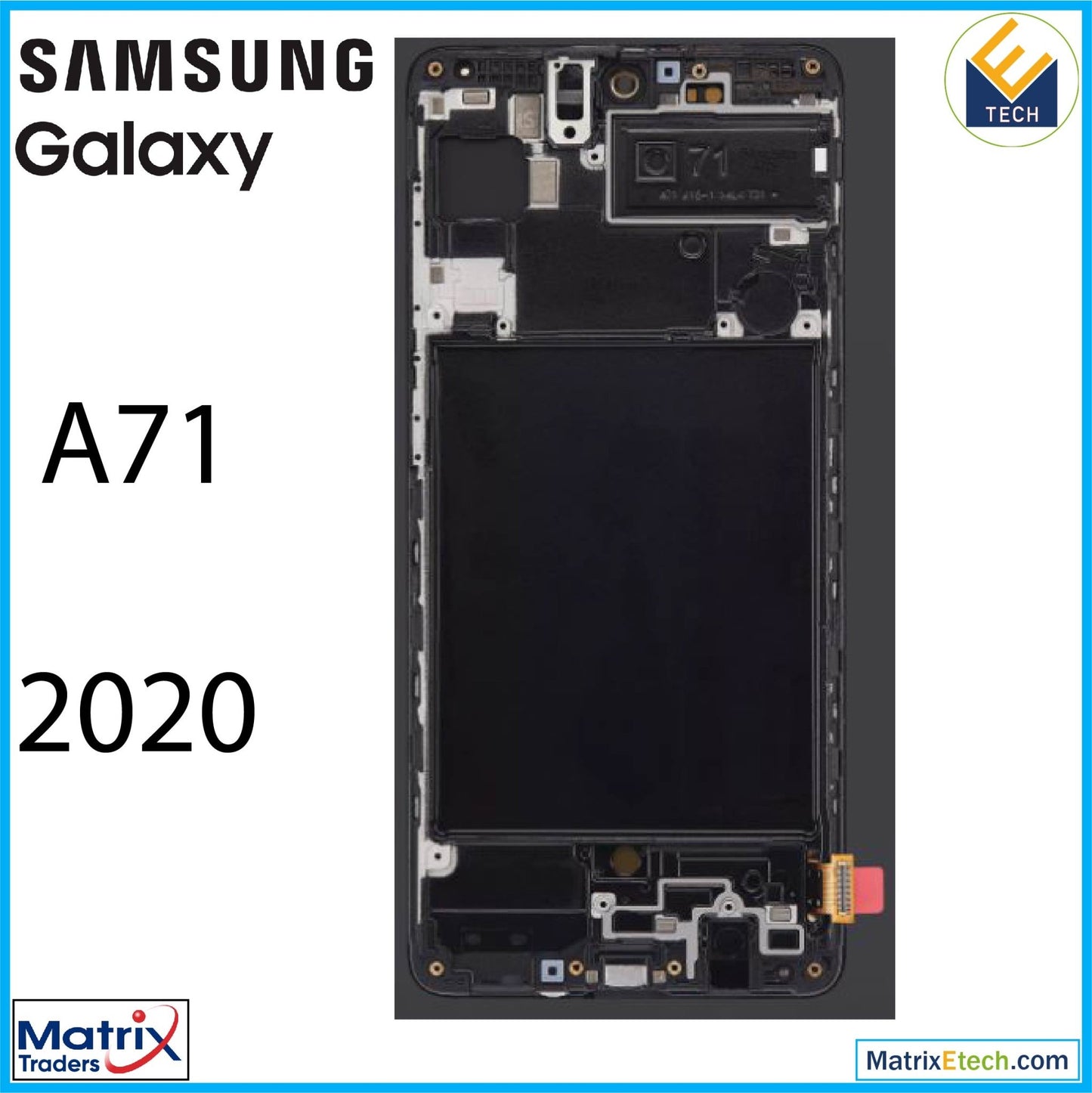 Samsung Galaxy A71 (A715 2020) OLED Assembly With Frame (6.67) (Aftermarket Plus Soft) - Matrix Traders