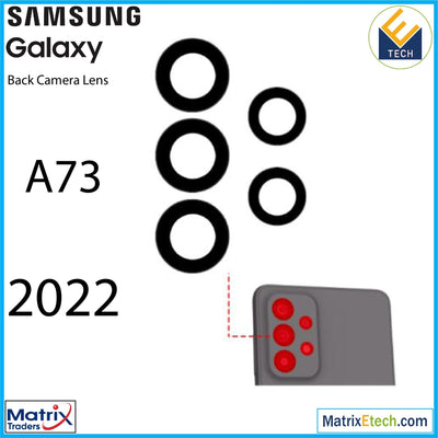 Samsung Galaxy A73 (A735 2022) Back Camera Lens With Adhesive (5 Piece Set) (10 Pack) - Matrix Traders