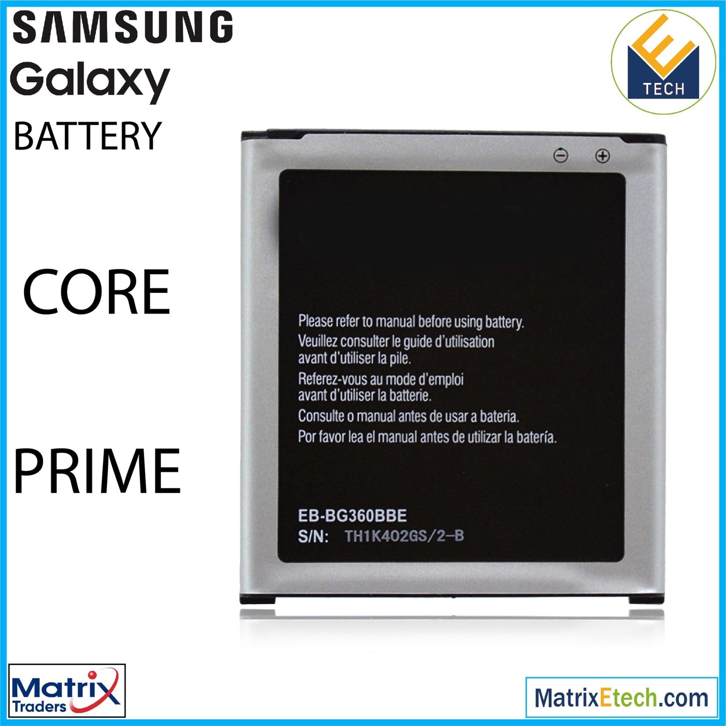 Samsung Galaxy Core Prime Replacement Battery (G360) - Matrix Traders