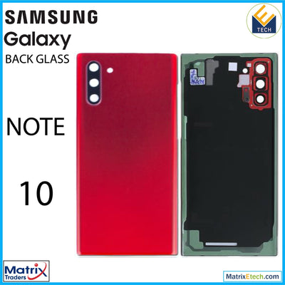 Samsung Galaxy Note 10 Back Cover Glass With Camera Lens (Aftermarket Plus) - Matrix Traders