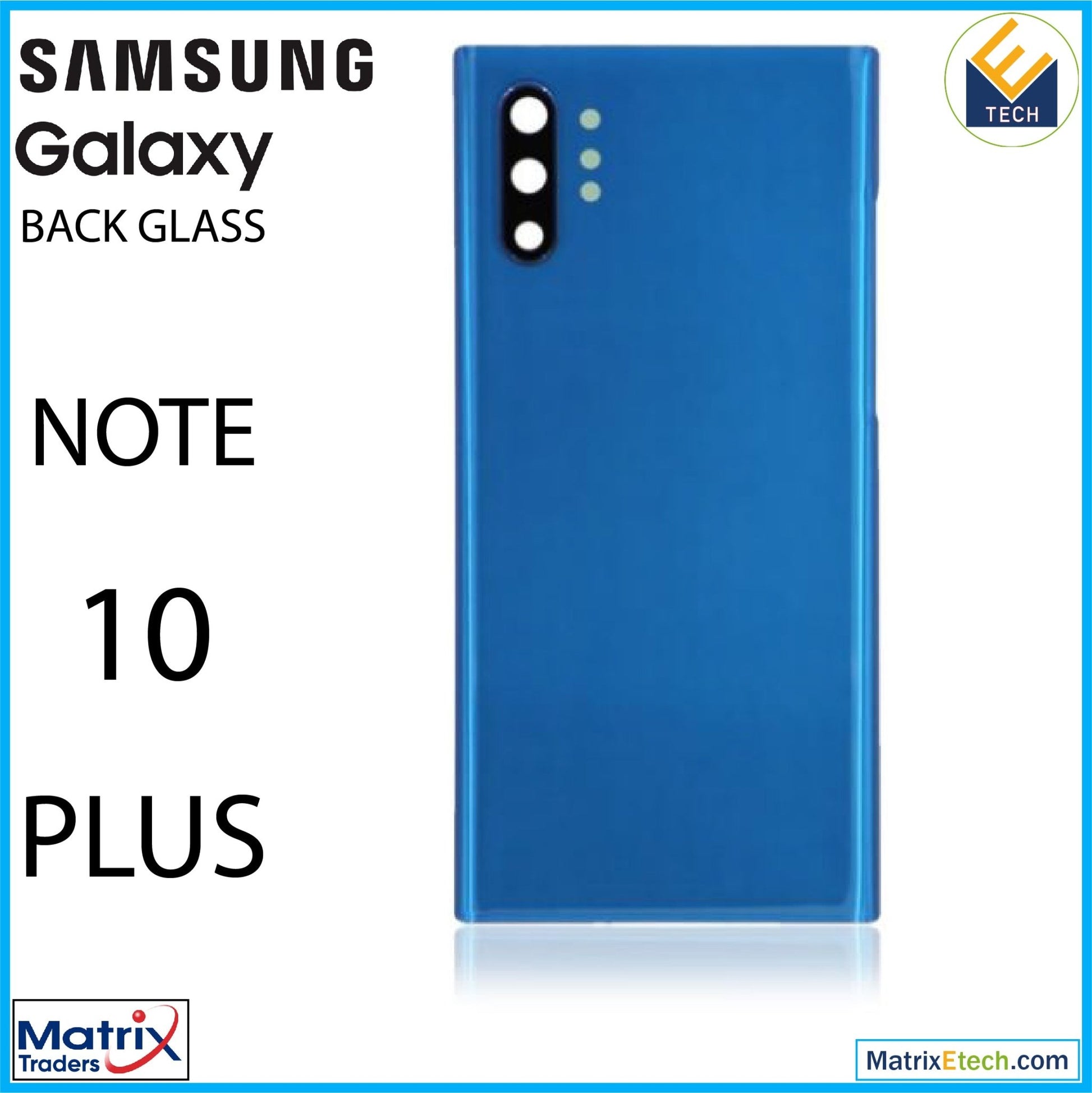 Samsung Galaxy Note 10 Plus 5G Back Cover Glass With Camera Lens (Service Pack) - Matrix Traders